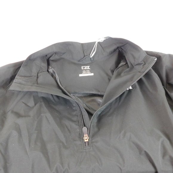 Cutter Buck Mens Blk XXL Long Sleeve WeatherTec Summit Golf Half Zip Jacket USNR - Picture 10 of 12